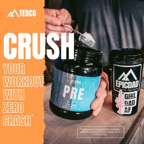 TEDCo Pre Workout - Natural Preworkout for Men - Energy - Strength - Muscle - Focus - Endurance - BCAA's - Creatine (Citrus)