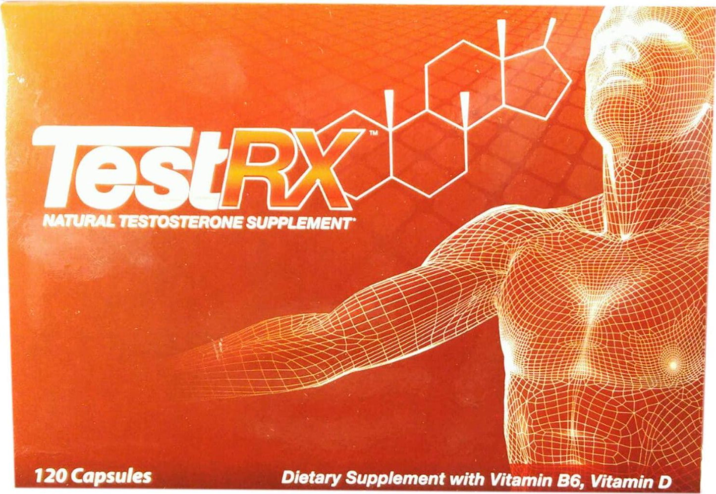 TESTRX Natural Testosterone Supplement - 120 Capsules