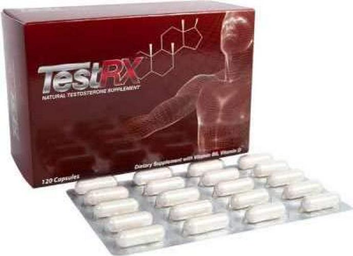 TESTRX Natural Testosterone Supplement - 120 Capsules