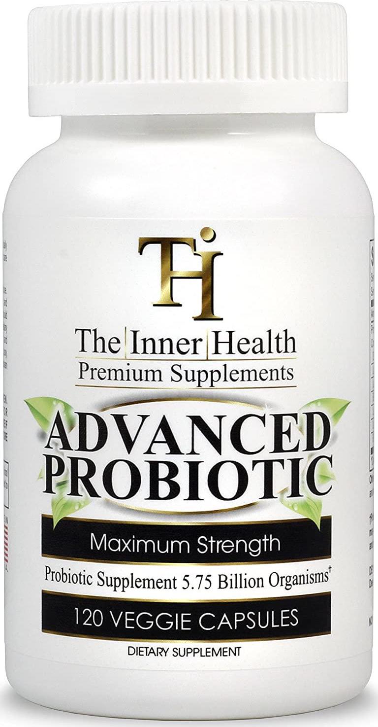 THE INNER HEALTH PROBIOTIC Supplement for Healthy Gut and Digestive and Immune Support 5.75 Billion Organisms-Bacillus Subtilis Bifidobacterium Longum L.Acidophilus L.Rhamnosus L.Plantarum-120 Capsules