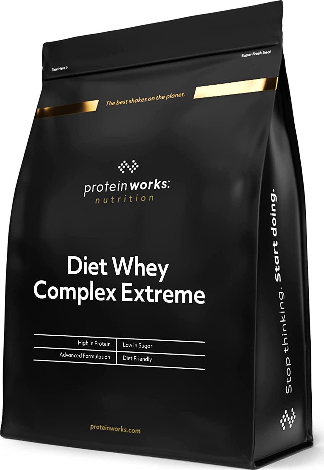 THE PROTEIN WORKS Diet Whey Complex Extreme Protein Powder| Low Fat and Low Calorie Diet Shake | Vitamin and Mineral Rich | No Added Sugar | Banana Smooth | 1 Kg
