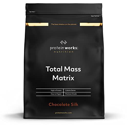 THE PROTEIN WORKS Total Mass Matrix | Mass Gainer | Calorie Dense Weight Gainer | Protein Powder | Chocolate Silk | 2 Kg