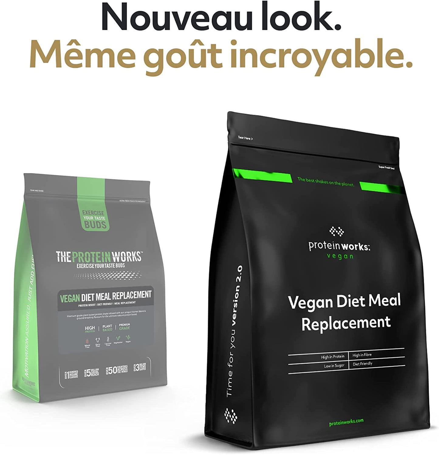 THE PROTEIN WORKS Vegan Meal Replacement Shake | 100% Plant Based | Immunity Boosting Vitamins | Affordable, Healthy and Quick | Vanilla Crème | 500 g
