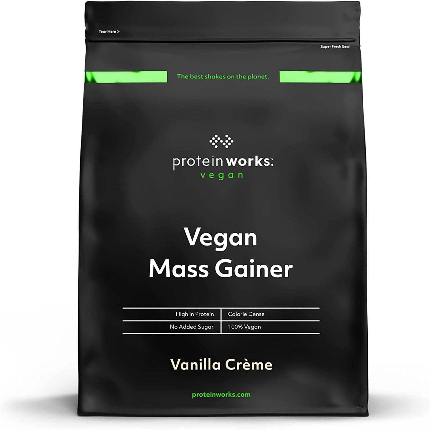 THE PROTEIN WORKS Vegan Mass Gainer | 100% Plant Based | High Calorie Protein Powder | Weight Gainer | Vanilla Crème | 2 kg