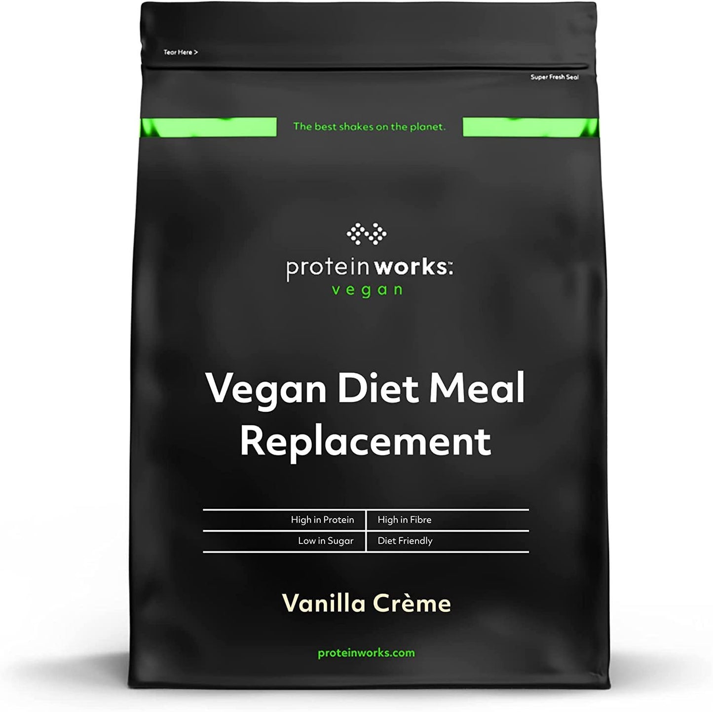 THE PROTEIN WORKS Vegan Meal Replacement Shake | 100% Plant Based | Immunity Boosting Vitamins | Affordable, Healthy and Quick | Vanilla Crème | 500 g