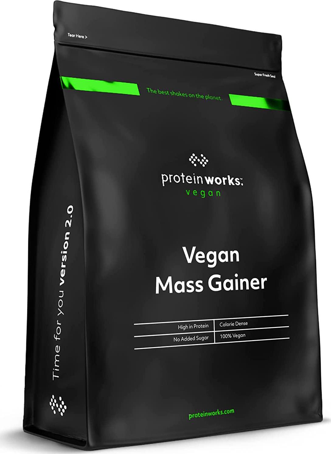 THE PROTEIN WORKS Vegan Mass Gainer | 100% Plant Based | High Calorie Protein Powder | Weight Gainer | Vanilla Crème | 2 kg