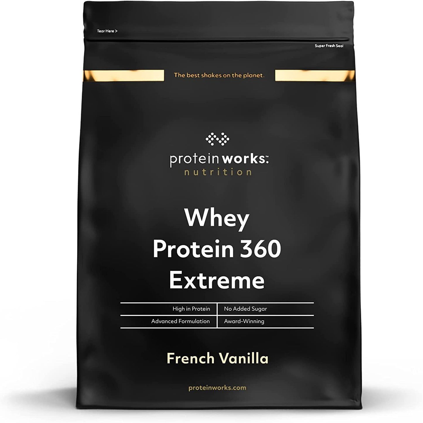 THE PROTEIN WORKS Whey Protein 360 Extreme Protein Powder | High Protein Shake | With Glutamine, Vitamins and Minerals | Protein Blend | French Vanilla | 2.4 kg