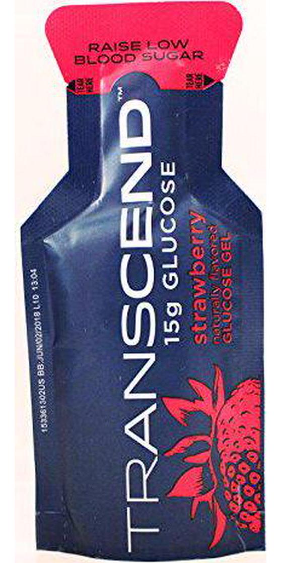 TRANSCEND 15g Glucose Gel Strawberry - 3 Pack-1.1oz