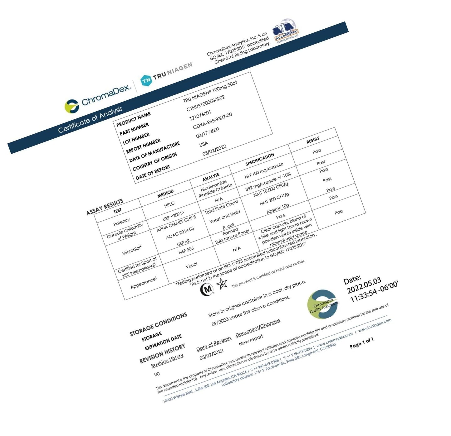 TRU NIAGEN 100mg NAD+ Booster Supplement Nicotinamide Riboside NR for Energy Metabolism, Cellular Repair and Healthy Aging (Patented Formula) More Efficient Than NMN-30 Count-100mg-1 Month/1 Bottle