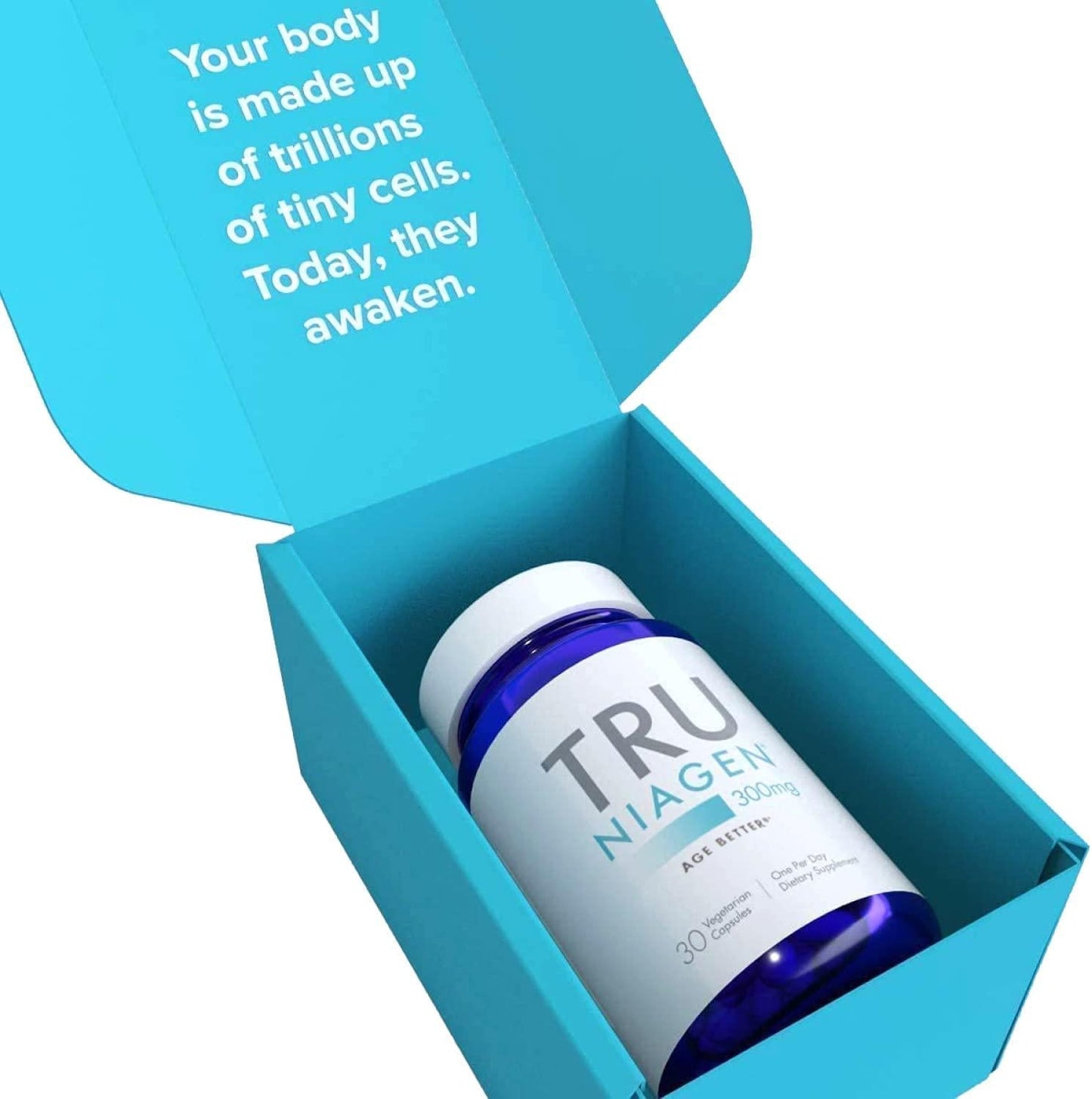 TRU NIAGEN Nicotinamide Riboside - Patented NAD Booster for Cellular Repair and Energy, 300mg Vegetarian Capsules, 300mg Per Serving, 30 Day Bottle