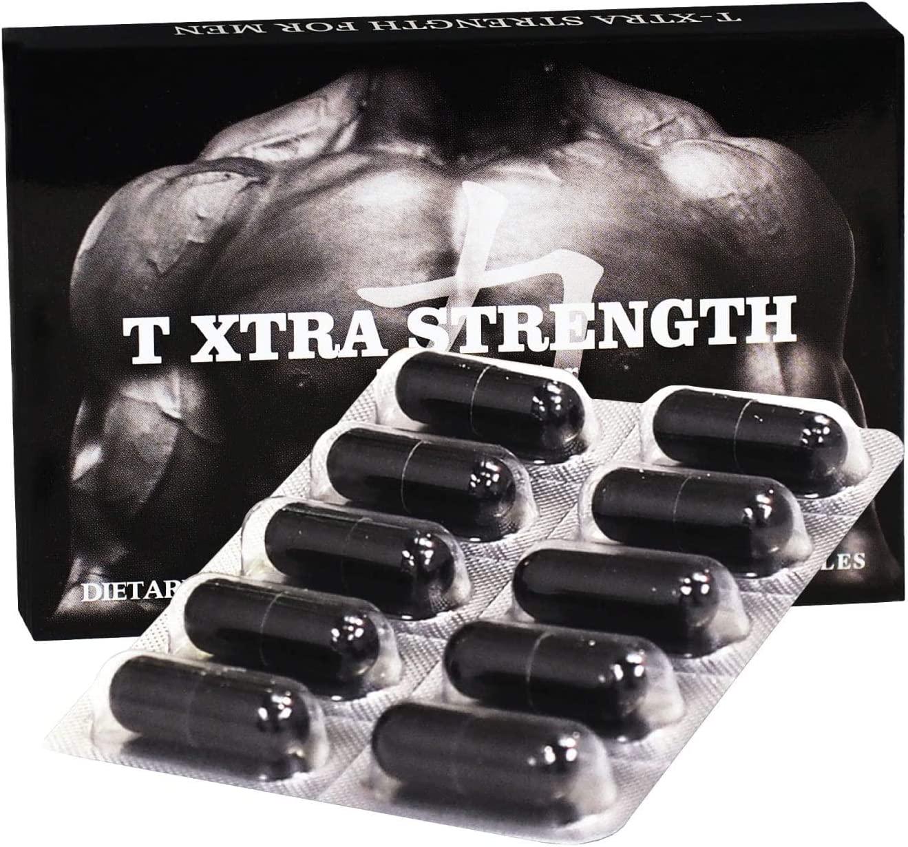 T Xtra, Black Edition Natural Energy Supplement, 1-Pack 10 Capsules