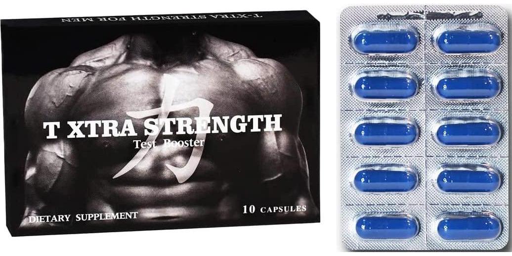 T Xtra, Blue Edition Natural Energy Supplement, 1-Pack 10 Capsules