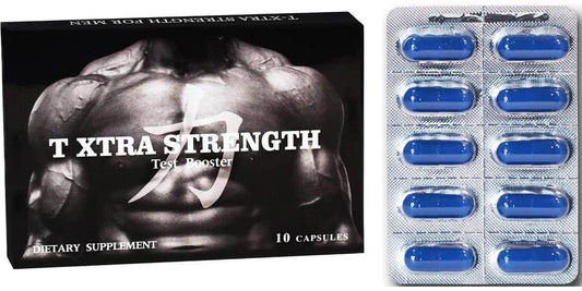 T Xtra, Blue Edition Natural Energy Supplement, 1-Pack 10 Capsules