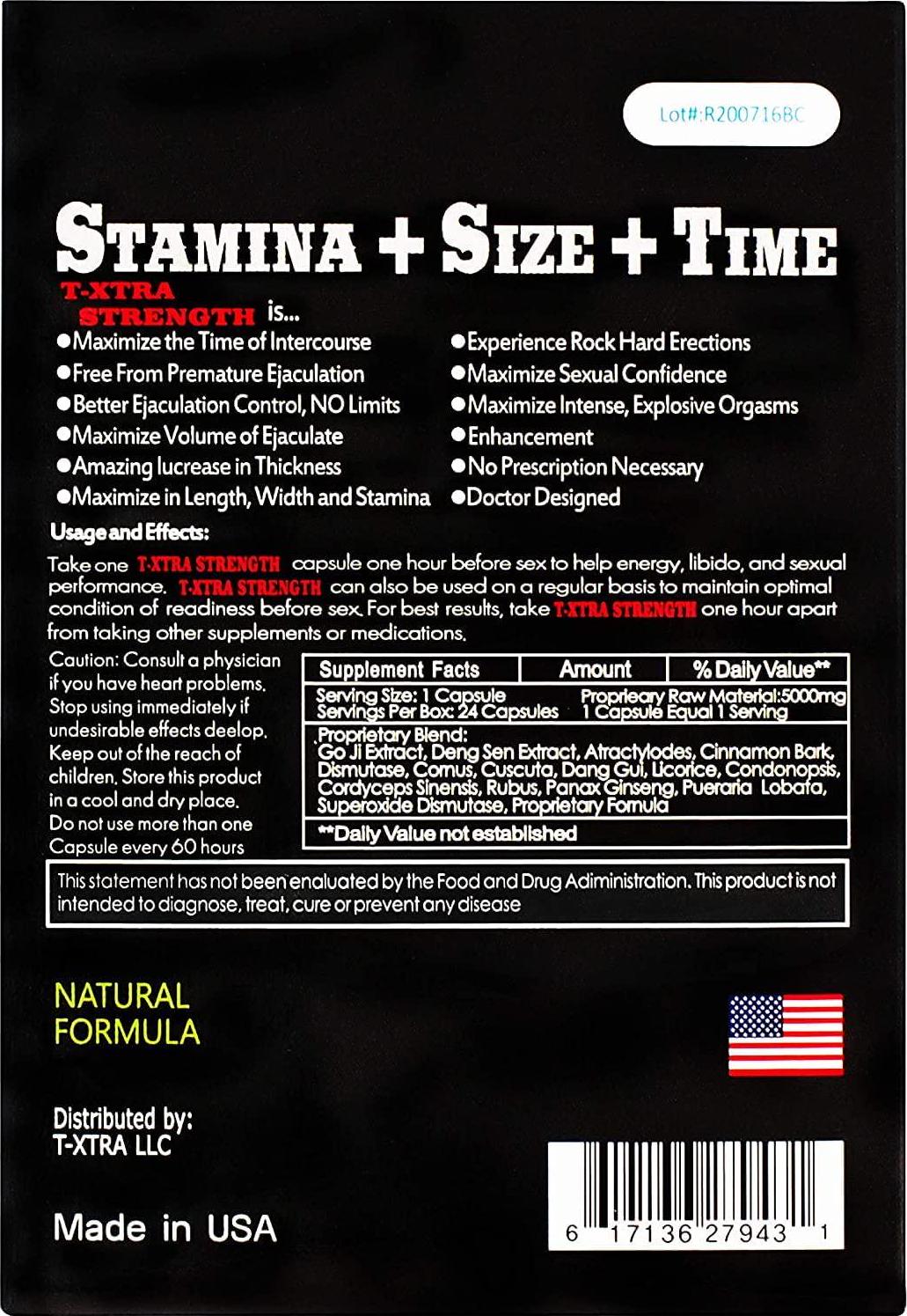 T Xtra, RED Edition Natural Energy Supplement, 1-Pack 10 Capsules