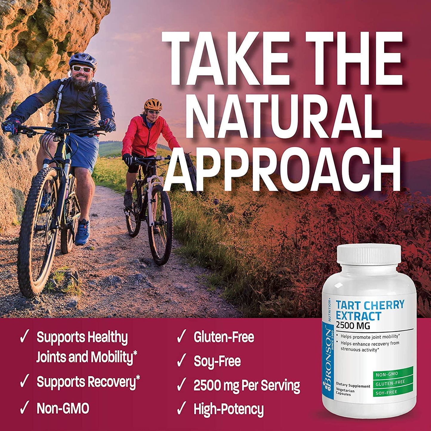 Tart Cherry Extract 2500 mg Vegetarian Capsules Premium Non-GMO Formula Packed with Antioxidants and Flavonoids, 360 Count