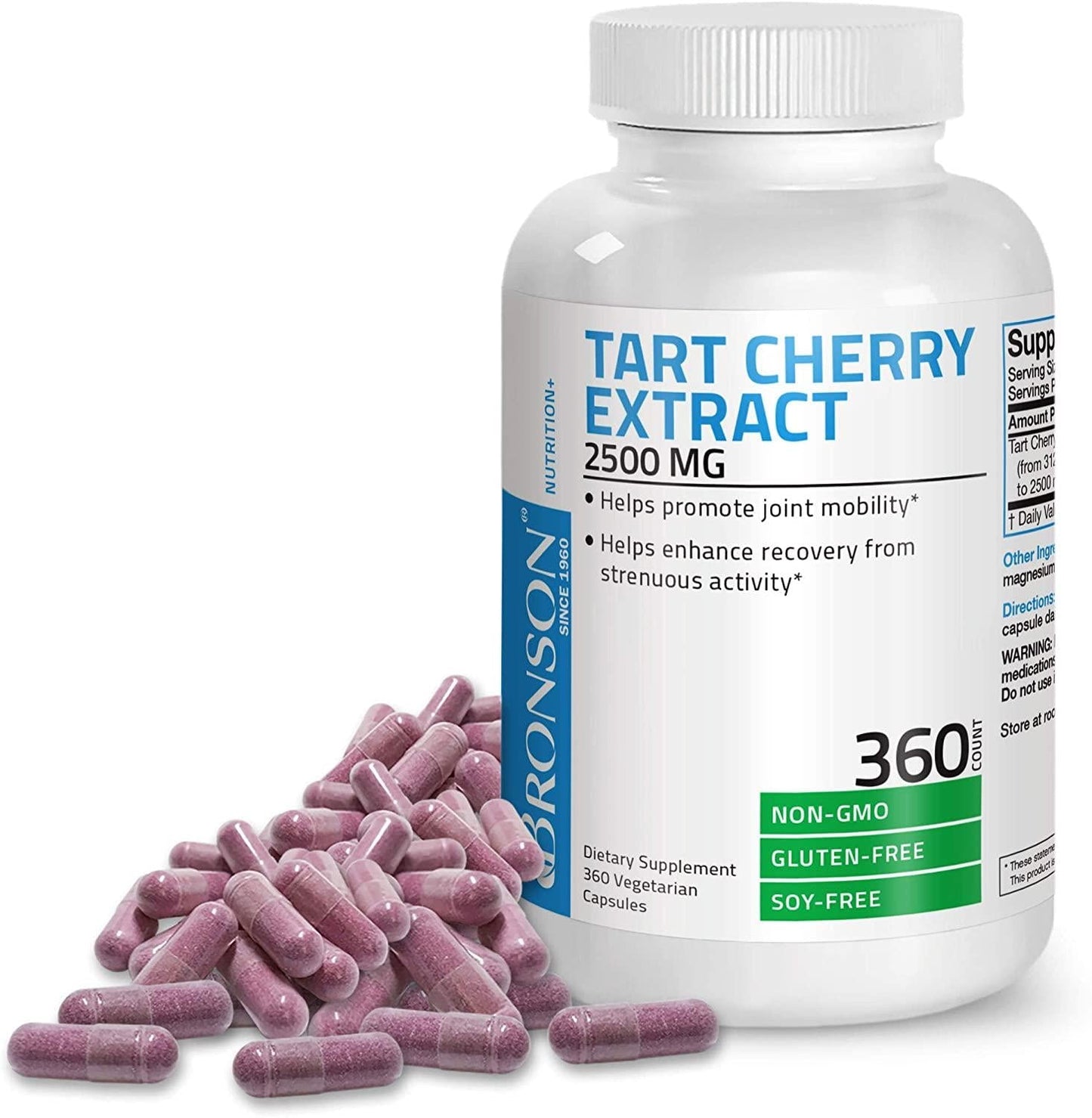 Tart Cherry Extract 2500 mg Vegetarian Capsules Premium Non-GMO Formula Packed with Antioxidants and Flavonoids, 360 Count