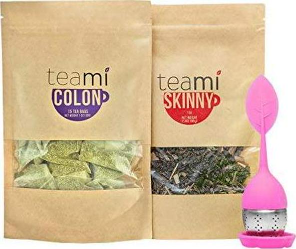 TeamiÂ 30-Day Detox Tea Starter Pack: All-Natural Teatox Kit with Teami Skinny and Teami Colon Cleanse Loose Leaf Herbal Teas (w/Pink Infuser)