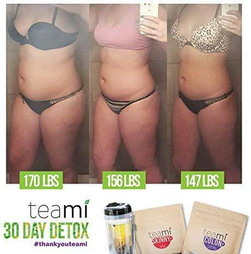 TeamiÂ 30-Day Detox Tea Starter Pack: All-Natural Teatox Kit with Teami Skinny and Teami Colon Cleanse Loose Leaf Herbal Teas (w/Pink Infuser)
