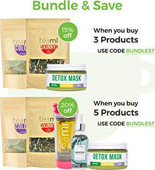 Teami 30-Day Detox Tea Starter Pack: All-Natural Teatox Kit with Teami Skinny and Teami Colon Cleanse Loose Leaf Herbal Teas (w/Blue Infuser)