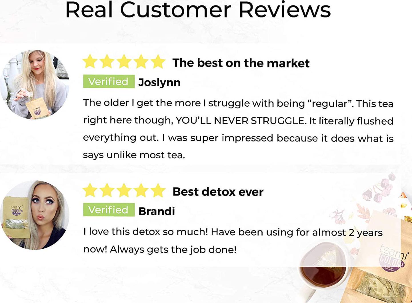 TeamiÂ Colon Cleanse Detox Tea - 15 Tea Bags, 30 Day Supply (Lemon)