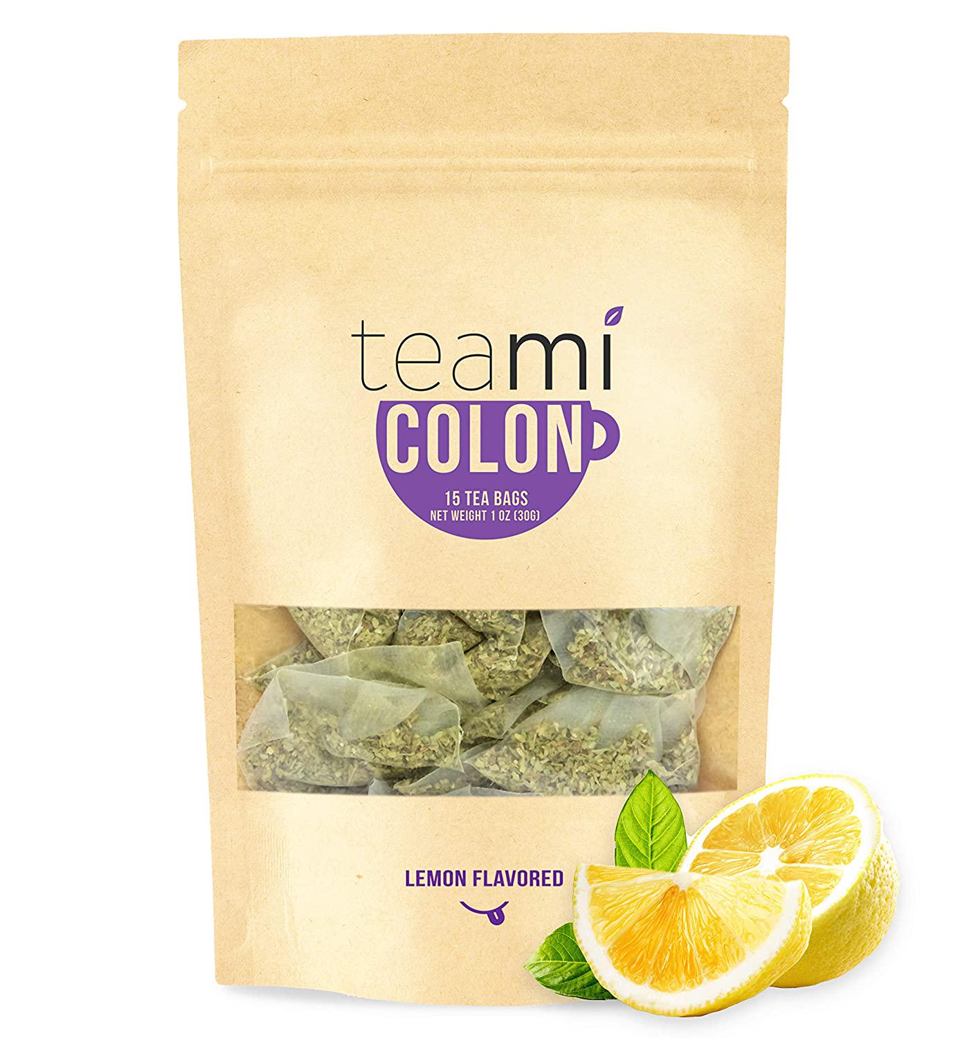 TeamiÂ Colon Cleanse Detox Tea - 15 Tea Bags, 30 Day Supply (Lemon)