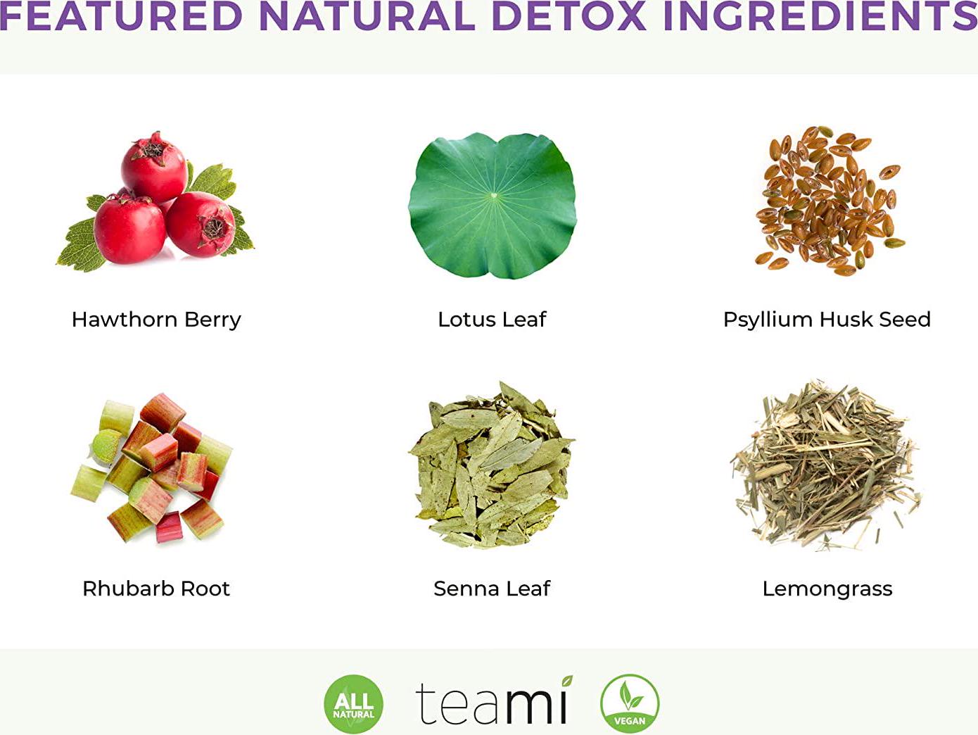 TeamiÂ Colon Cleanse Detox Tea - 15 Tea Bags, 30 Day Supply (Lemon)