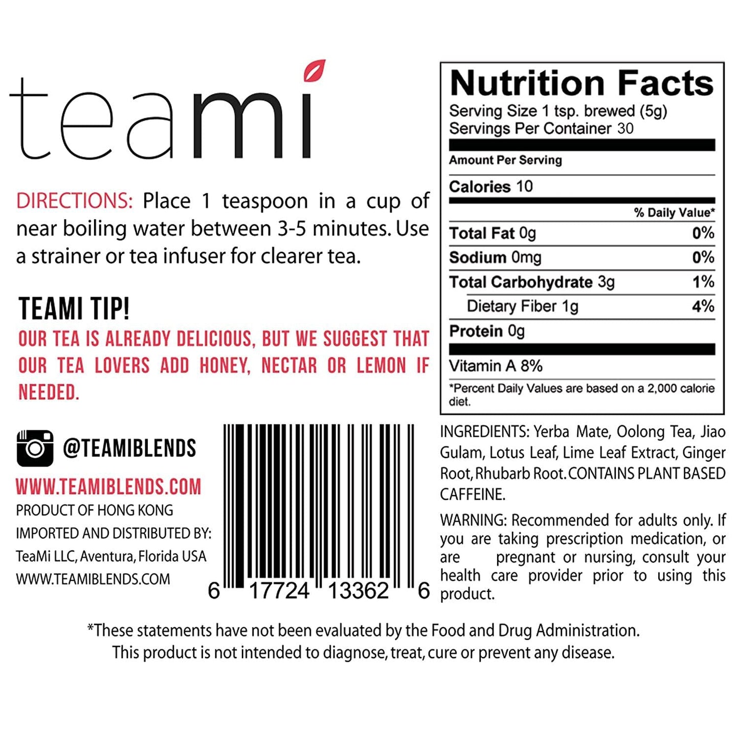 Teami Skinny Detox Tea - Loose Leaf - 30 Day Supply 3 Pack