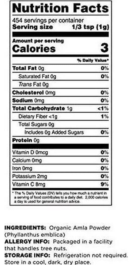 Terrasoul Superfoods Organic Amla Berry Powder (Amalaki), 2 Lbs - Rich in Antioxidant Vitamin C | Supports Immunity