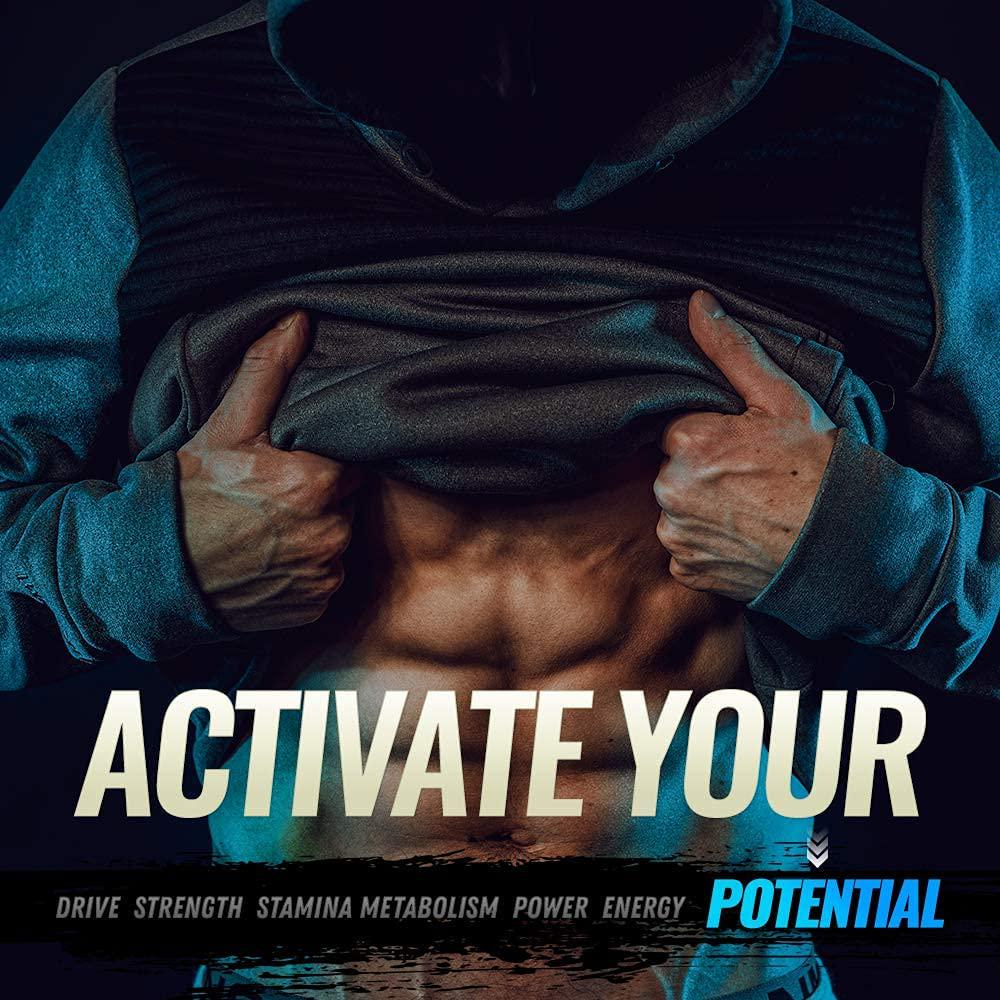 Testosterone Booster for Men with Estrogen Blocker - Anti-Estrogen Dietary Supplements - Indole - 3- Carbibole, Grape Seed Extract and Tribulus Terrestris Pack of 60 Capsules Muscle Growth Boost