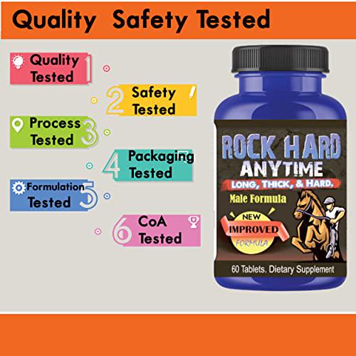 Testosterone Booster for Men Vitamins Natural Energy, Strength and Stamina (1 Bottle) 60 Pills