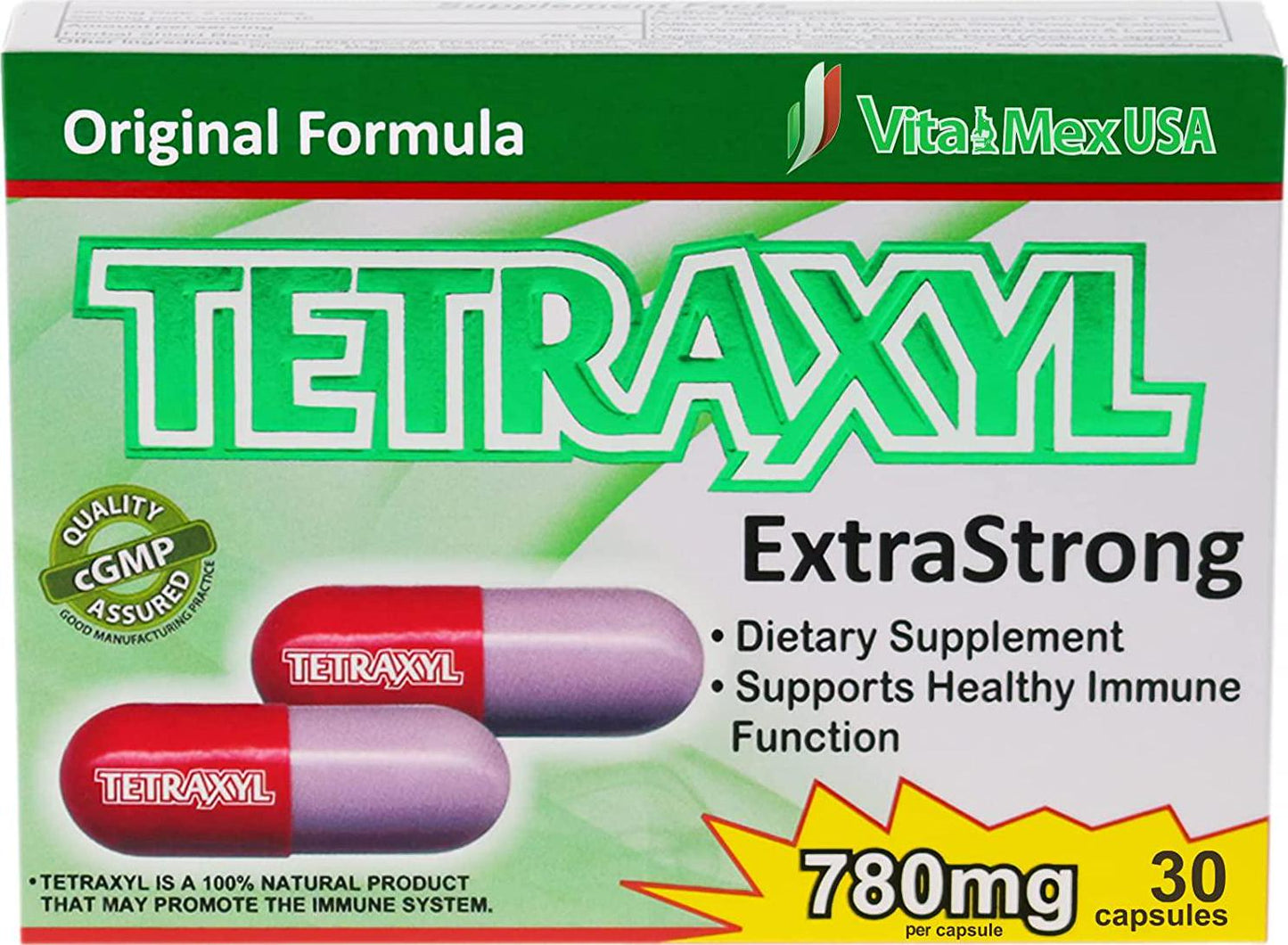 Tetraxyl 780 mg Extrastrong Herbal Supplement - Supports Healthy Immune Function - 30 Capsules