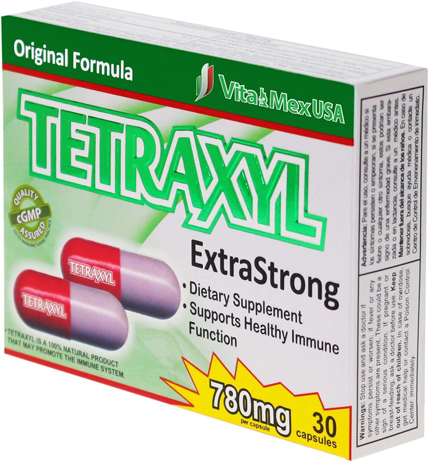 Tetraxyl 780 mg Extrastrong Herbal Supplement - Supports Healthy Immune Function - 30 Capsules