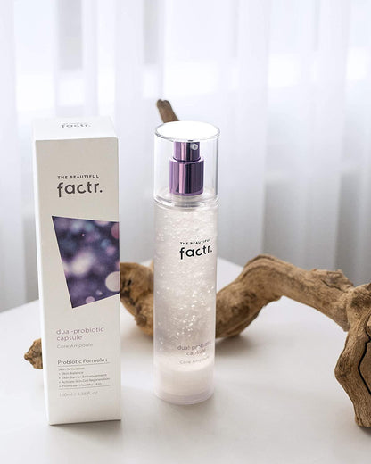 The Beautiful Factr. Dual Probiotic Capsule Core Ampoule with Skin Probiotic Formula | Korean Beauty | 100ml