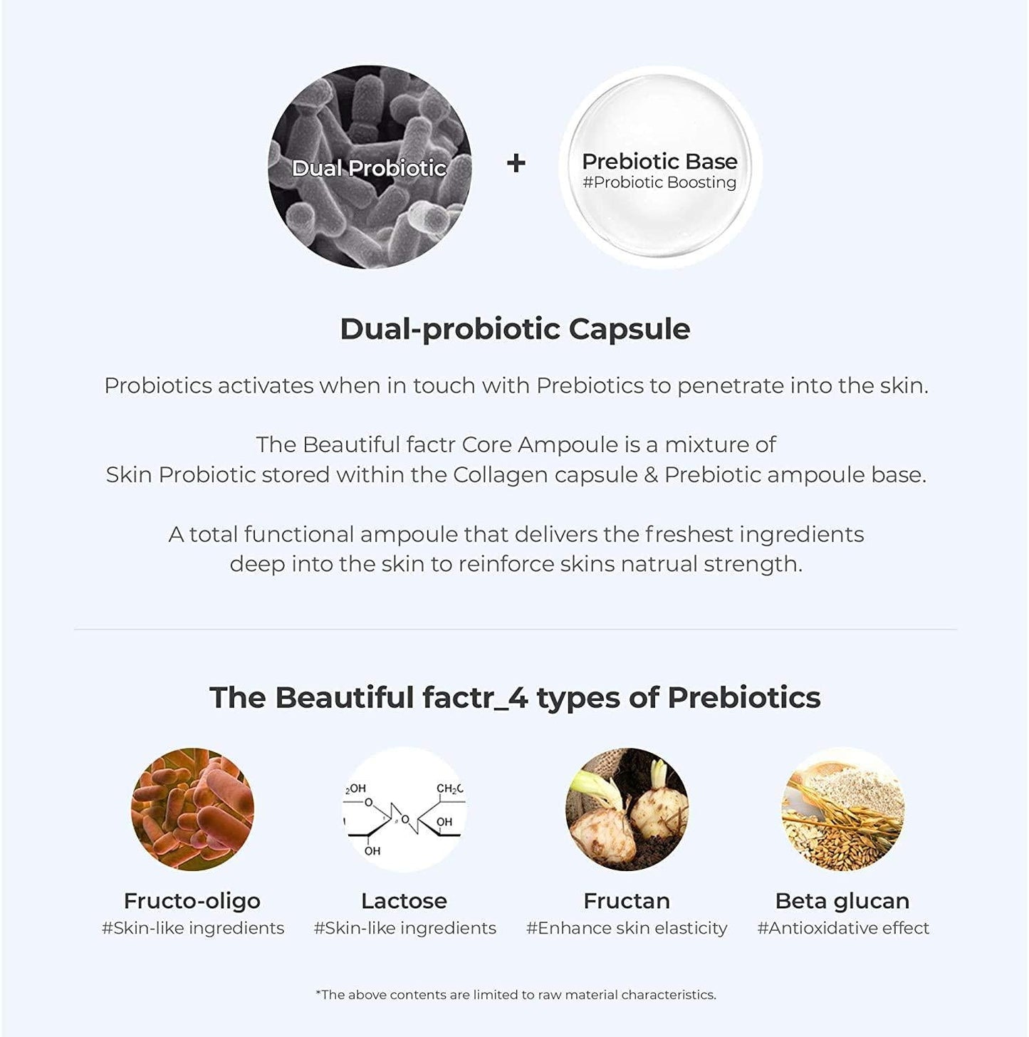 The Beautiful Factr. Dual Probiotic Capsule Core Ampoule with Skin Probiotic Formula | Korean Beauty | 100ml