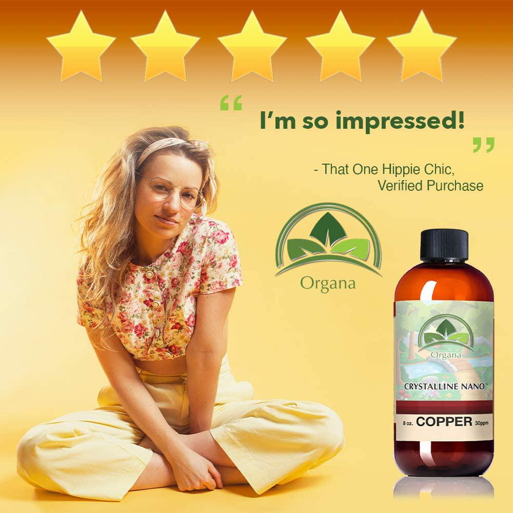 The Best Nano Colloidal Copper - 30 PPM of Colloidal Copper - Colloidal Minerals -Colloidal Copper Liquid (32oz)