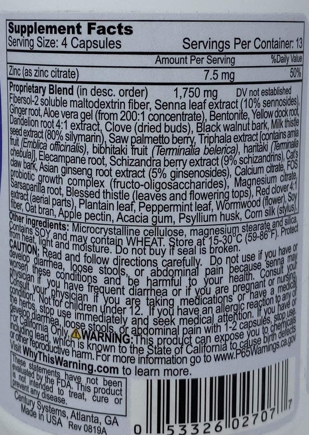 The Cleaner 7Day Women's and Men's Formula Ultimate Body Detox (52 Capsules Each) Cleansers for Detox Body Weight Loss