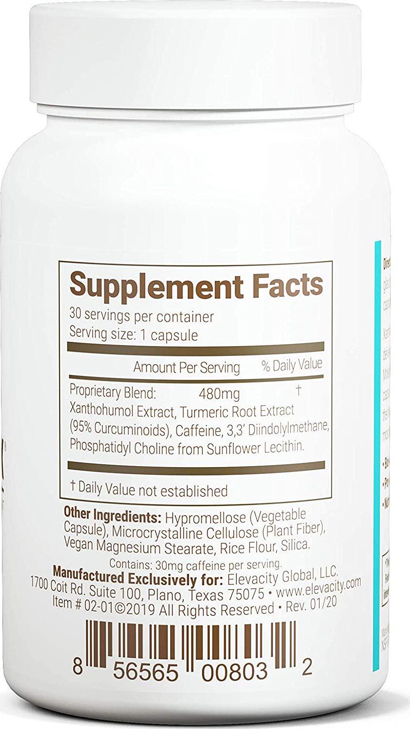 The Happy Co. D.O.S.E. Coffee - Duo with Elevate Smart Coffee and XanthoMax Happy Caps Xanthohumol Antioxidant Supplement - Nootropic Smart Coffee - Support Weight Loss, and Energy - 30 Servings