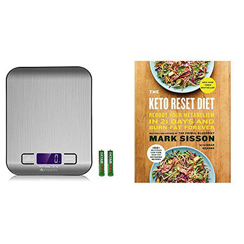 The Keto Reset Diet: Reboot Your Metabolism in 21 Days and Burn Fat Forever and Etekcity Digital Kitchen Scale