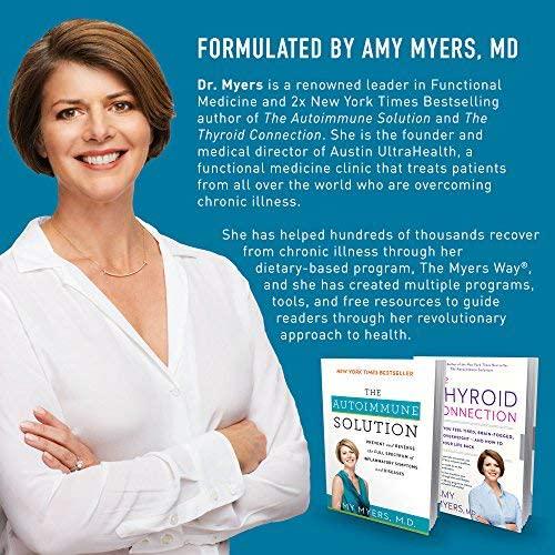 The Myers Way Multivitamin for Women and Men for Thyroid Support, Stress Relief, Immune Support - Activated B Vitamins, Zinc, Selenium, Iooine - Rich in Nutrients and Minerals, Gluten Free (180 Caps)