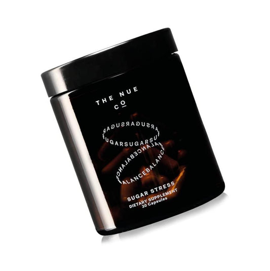 The Nue Co. - Sugar Stress - Daily Adaptogenic Supplement - Curb Sugar Cravings - Rhodiola Rosea Root - 30 Capsules - Vegan - Gluten-Free, Cruelty Free
