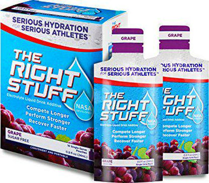 The Right Stuff Electrolyte Drink additive Std - Retail 10-Pouch Box - Grape