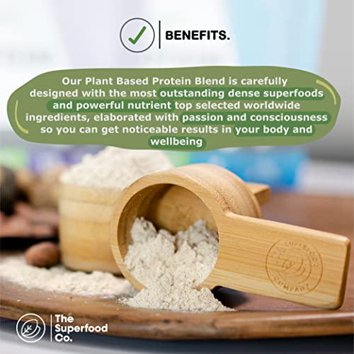 The Superfood Co. Organic Super Protein Blend, Vanilla - Lucuma Flavor , Plant Based Protein and Superfoods | 22 Grams Protein, Vegan, Non Dairy, Non-GMO, Gluten Free (Vanilla - Lucuma, 1 x 500 gr)