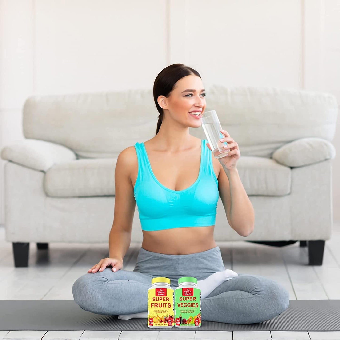 The Vitamin Kitchen Fruits and Veggies Supplement Rich in Vitamins and Minerals Fruits and Veggies Capsules Soy-Free and Vegan Fruit and Vegetable Supplements for Adults (180 Count, 2 Pack)