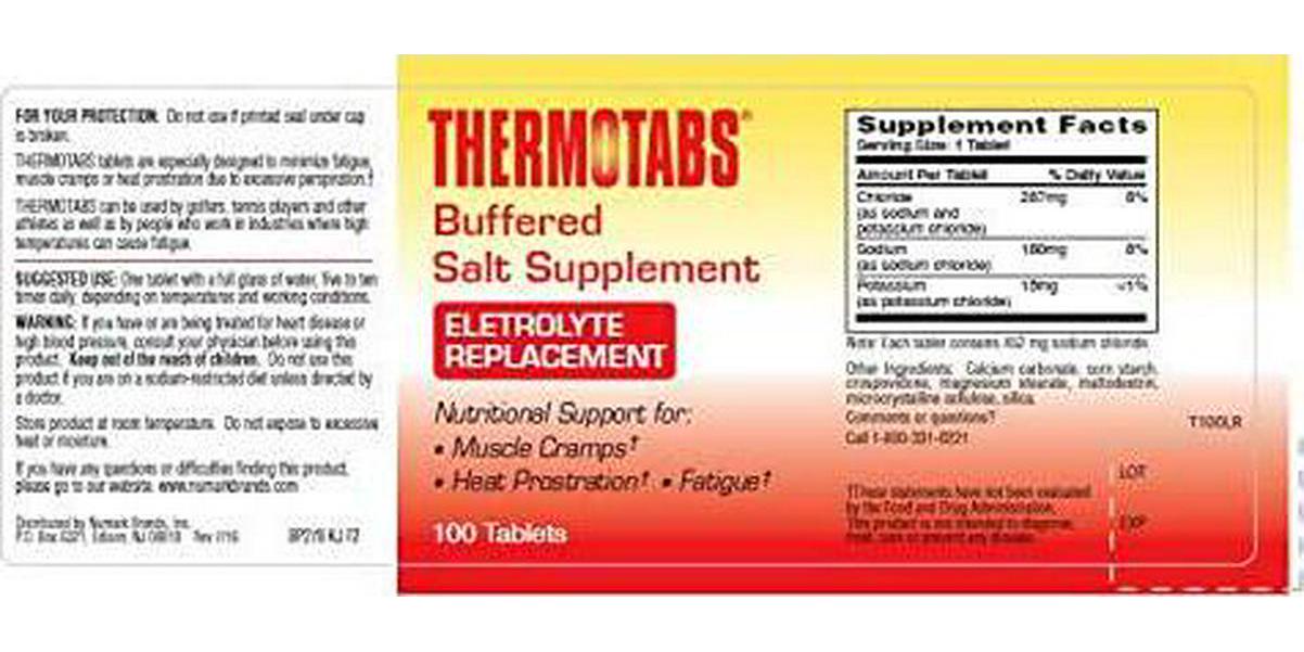 Thermotabs Salt Supplement Buffered - 100 Tablets (Pack of 3) by Thermotabs