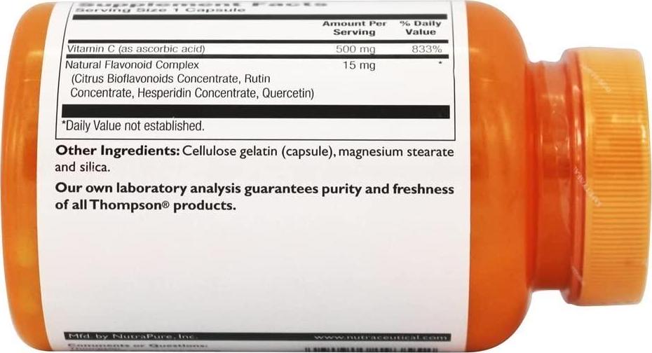 Thompson Vitamin C, Capsule (Btl-Plastic) 500mg 90ct