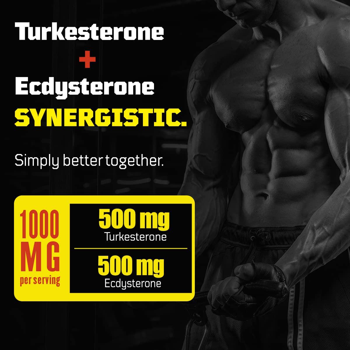 Thor - Turkesterone 95% + Ecdysterone Supplement | 1000MG Synthesized w/ Cyclodextrin for Max Absorbtion + Huge Gains (Turkestrone, Edcystrone, Ajuga Turkestanica Extract, Turkestone, Beta, Anabolic)