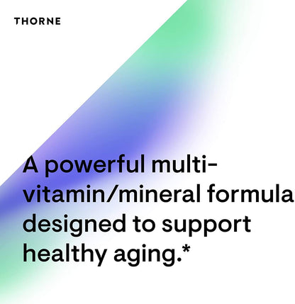 Thorne Advanced Nutrients - Advanced Multi-Vitamin-Mineral Supplement to Support Foundational System, Healthy Aging, and Eye Health - Gluten-Free, Soy-Free, Dairy-Free - 30 Servings