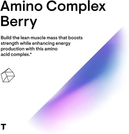 Thorne Amino Complex - BCAA Powder for Pre or Post Workout - Promotes Lean Muscle Mass and Energy Production - Sports Performance - Vegan - Berry Flavor - 8 Oz - 30 Servings