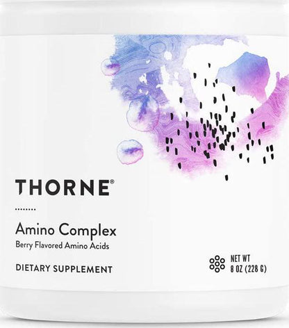 Thorne Amino Complex - BCAA Powder for Pre or Post Workout - Promotes Lean Muscle Mass and Energy Production - Sports Performance - Vegan - Berry Flavor - 8 Oz - 30 Servings