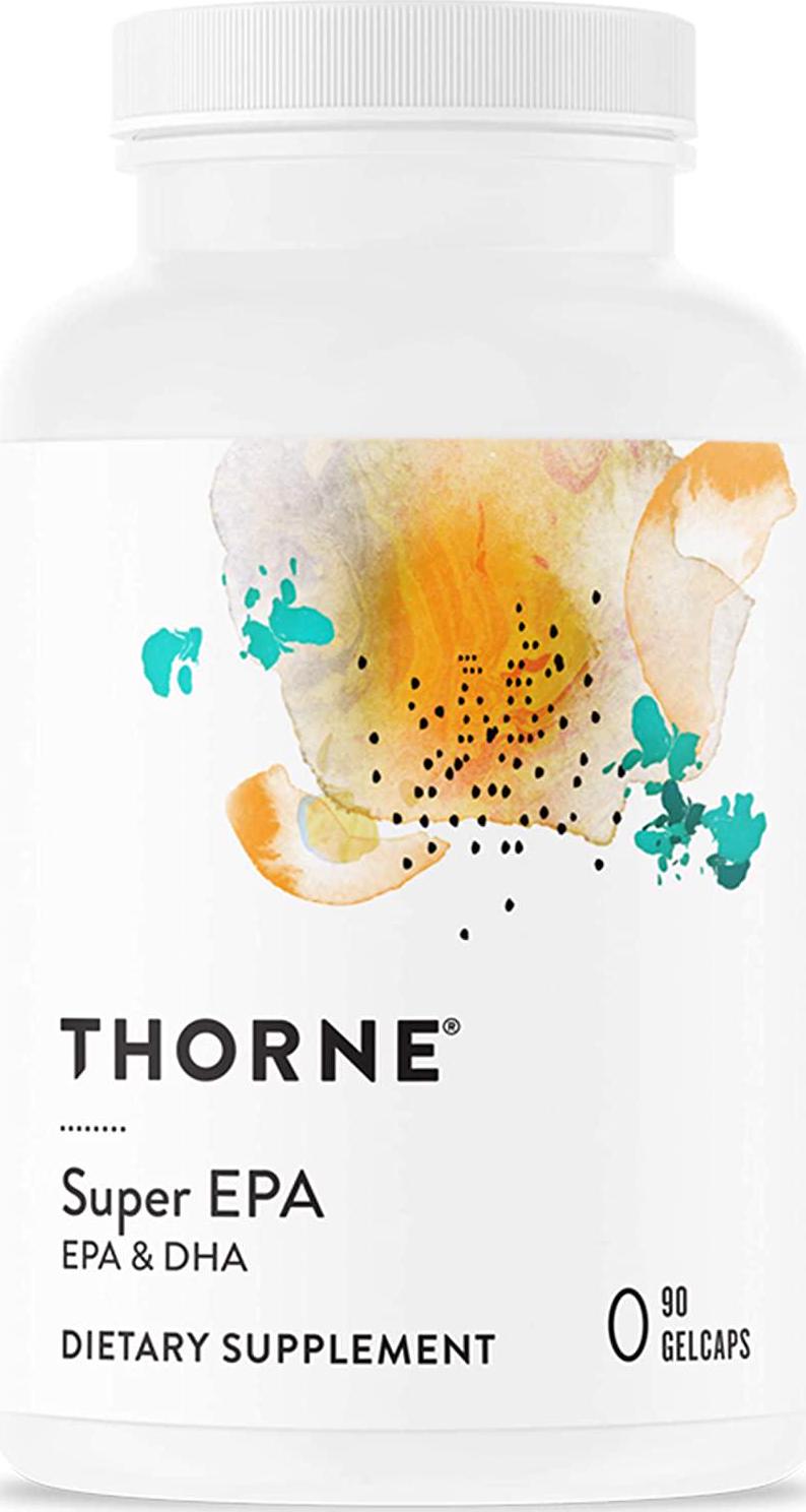 Thorne Research - Super EPA - Concentrated Omega-3 Fatty Acid Supplement - One Gelcap Contains: 425 mg EPA with 270 mg DHA - 90 Gelcaps